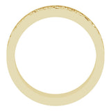 14K Yellow Gold 6 mm Milgrain Sculptural Flat Band Size 7