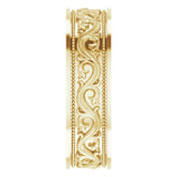 14K Yellow Gold 6 mm Milgrain Sculptural Flat Band Size 7