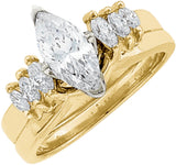 14K Yellow 1/3 CTW Natural Diamond Wrap-Style Enhancer