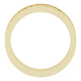 14K Yellow Gold 6 mm Milgrain Sculptural Flat Band Size 8