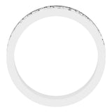 14K White Gold 6 mm Milgrain Sculptural Flat Band Size 9.5