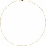 14K Yellow Gold 1.5 mm Adjustable Figaro 16-18" Chain