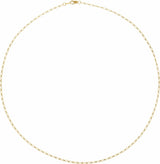 14K Yellow 1.5 mm Figaro 24" Chain