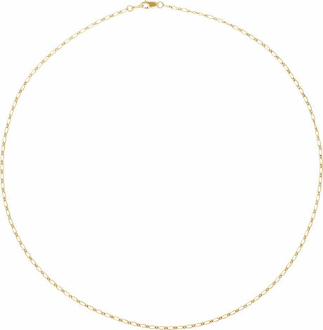 14K Yellow 1.5 mm Figaro 24" Chain