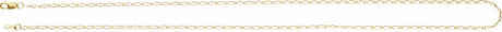 14K Yellow Gold 1.5 mm Figaro 16" Chain