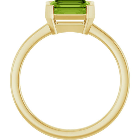 14K Yellow Gold Natural Peridot Ring