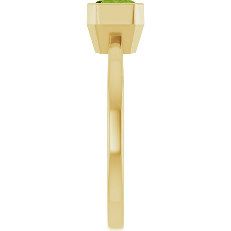 14K Yellow Gold Natural Peridot Ring