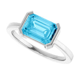 Half-Bezel Solitaire Ring