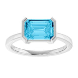 Half-Bezel Solitaire Ring