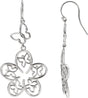Sterling Silver  Butterfly & Flower Earrings

