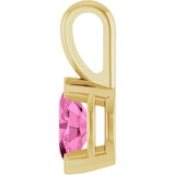 14K Yellow Gold Lab-Grown Pink Sapphire Pendant