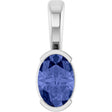 Platinum Natural Tanzanite Solitaire Pendant 