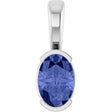 Platinum Natural Tanzanite Solitaire Pendant 