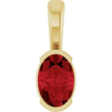 14K Yellow Gold Lab-Grown Ruby Pendant