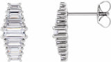 14K White Gold 1 1/2 CTW Lab-Grown Diamond Earrings