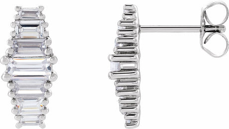 14K White Gold 1 1/2 CTW Lab-Grown Diamond Earrings