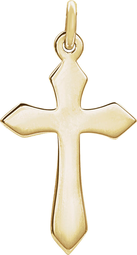 14K Yellow Cross Pendant