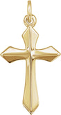 18K Yellow Gold-Plated Sterling Silver Cross Pendant