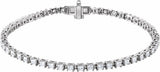 14K White Gold 2 1/2 CTW Lab-Grown Diamond 7" Line Bracelet