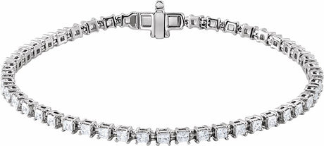 14K White Gold 2 1/2 CTW Lab-Grown Diamond 7" Line Bracelet
