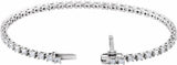 14K White Gold 2 1/2 CTW Lab-Grown Diamond 7" Line Bracelet