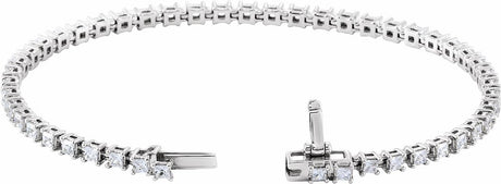 14K White Gold 2 1/2 CTW Lab-Grown Diamond 7" Line Bracelet