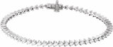 14K White Gold 3 CTW Lab-Grown Diamond 7 1/4" Line Bracelet