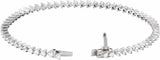 14K White Gold 3 CTW Lab-Grown Diamond 7 1/4" Line Bracelet