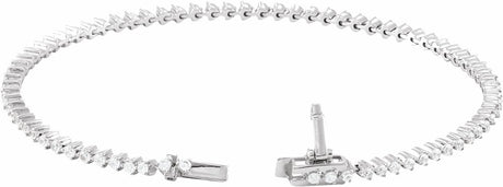 14K White Gold 2 CTW Lab-Grown Diamond 7 1/4" Line Bracelet