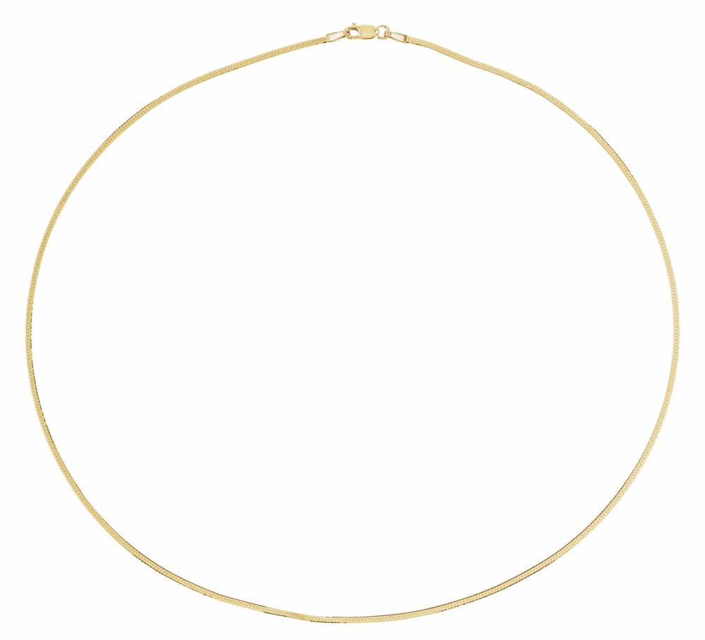 14K Yellow 1.6 mm Herringbone 20" Chain