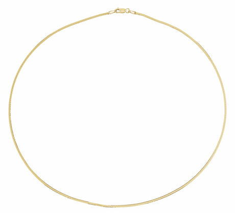 14K Yellow Gold 1.6 mm Herringbone 16" Chain