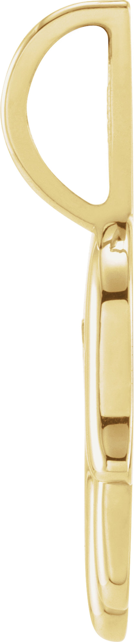 14K Yellow Gold .02 CT Natural Diamond Hamsa Hand Charm/Pendant