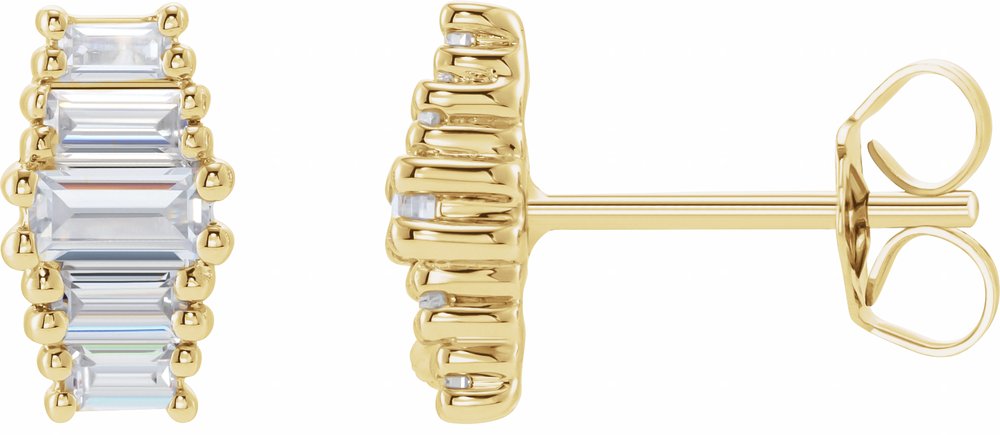 14K Yellow Gold 1/2 CTW Lab-Grown Diamond Earrings