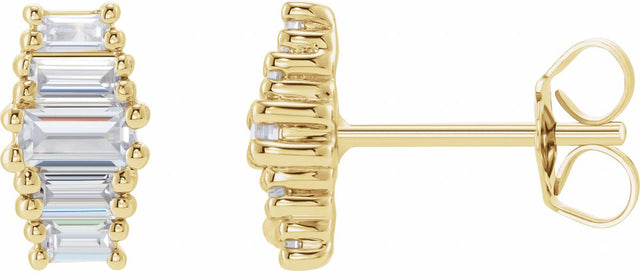 14K Yellow Gold 1/2 CTW Lab-Grown Diamond Earrings