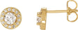 14K Yellow Gold 3/8 CTW Lab-Grown Diamond Halo-Style Earrings