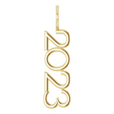 14K Yellow Gold 2023 Year Charm/Pendant