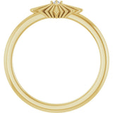 14K Yellow Gold .015 CT Natural Diamond Star Ring