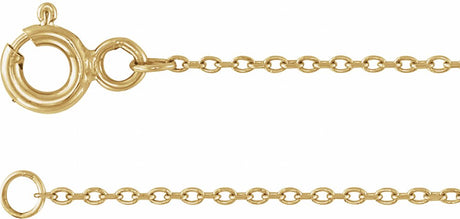 14K Yellow Gold Heart 9" Anklet