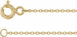 14K Yellow Gold Heart 9" Anklet