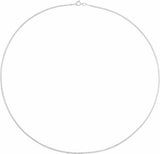 Rhodium-Plated Sterling Silver 1.3 mm Diamond-Cut Box 24" Chain