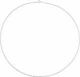 Rhodium-Plated Sterling Silver 1.3 mm Diamond-Cut Box 16" Chain