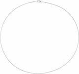 Rhodium-Plated Sterling Silver 1 mm Box 18" Chain