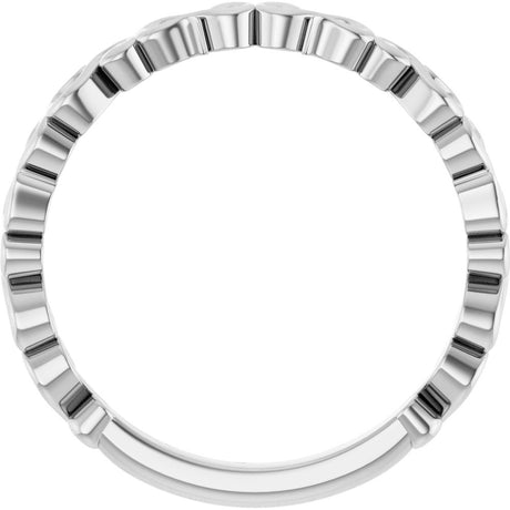 14K White Gold 2.18 mm Sculptural Band Size 7