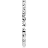 14K White Gold 2.18 mm Sculptural Band Size 7