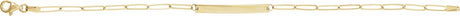 14K Yellow Gold Engravable Bar 7" Bracelet
