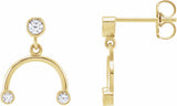 14K Yellow 1/5 Natural Diamond Mobile Earring