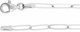 14K White Gold Engravable Bar 7" Bracelet