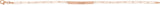 14K Rose Gold Engravable Bar 7" Bracelet