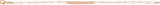 14K Rose Gold Engravable Bar 7" Bracelet