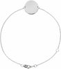 Sterling Silver Engravable Disc Adjustable 6 1/2-7 1/2" Bracelet
